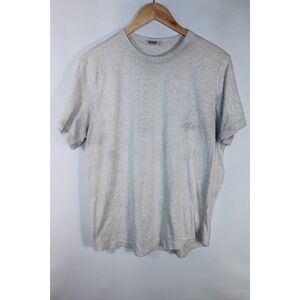 Buck Mason Men's Large Beige Crew Neck Curve Hem T-Shirt